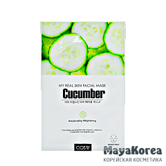 Тканевая маска COS.W My Real Skin Cucumber Facial Mask(23 мл)