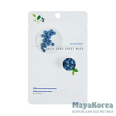EUNYUL Blueberry Daily Care Sheet Mask, 22g Тканевая маска для лица с экстрактом черники, 22г, EUNYUL