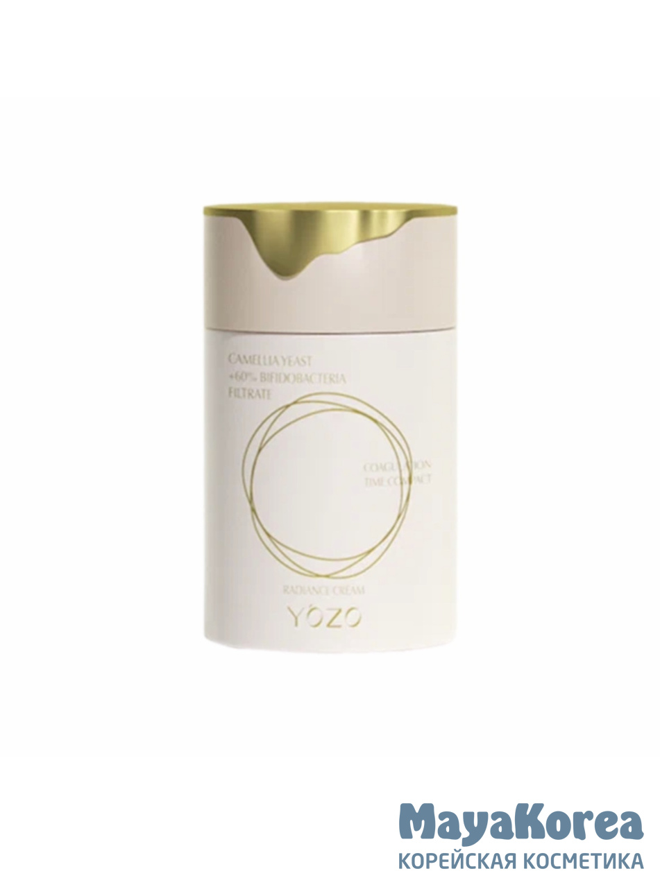 [YOZO] ОМОЛОЖЕНИЕ/БИОМ Крем для лица Сamellia Yeast + 60% Bifidobacteria Filtrate Coagulation Time Compact Radiance Cream, 50 гр