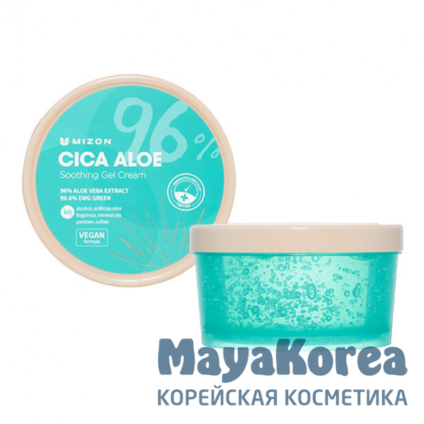 MIZON CICA ALOE SOOTHING GEL CREAM Успокаивающий гель-крем с экстрактами алоэ и центеллы азиатской