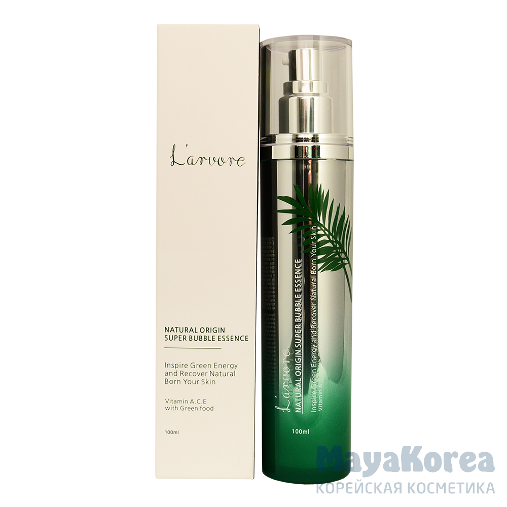 Высокоактивная кислородная эссенция L’ARVORE "NATURAL ORIGIN SUPER BUBBLE ESSENCE", 100 мл.