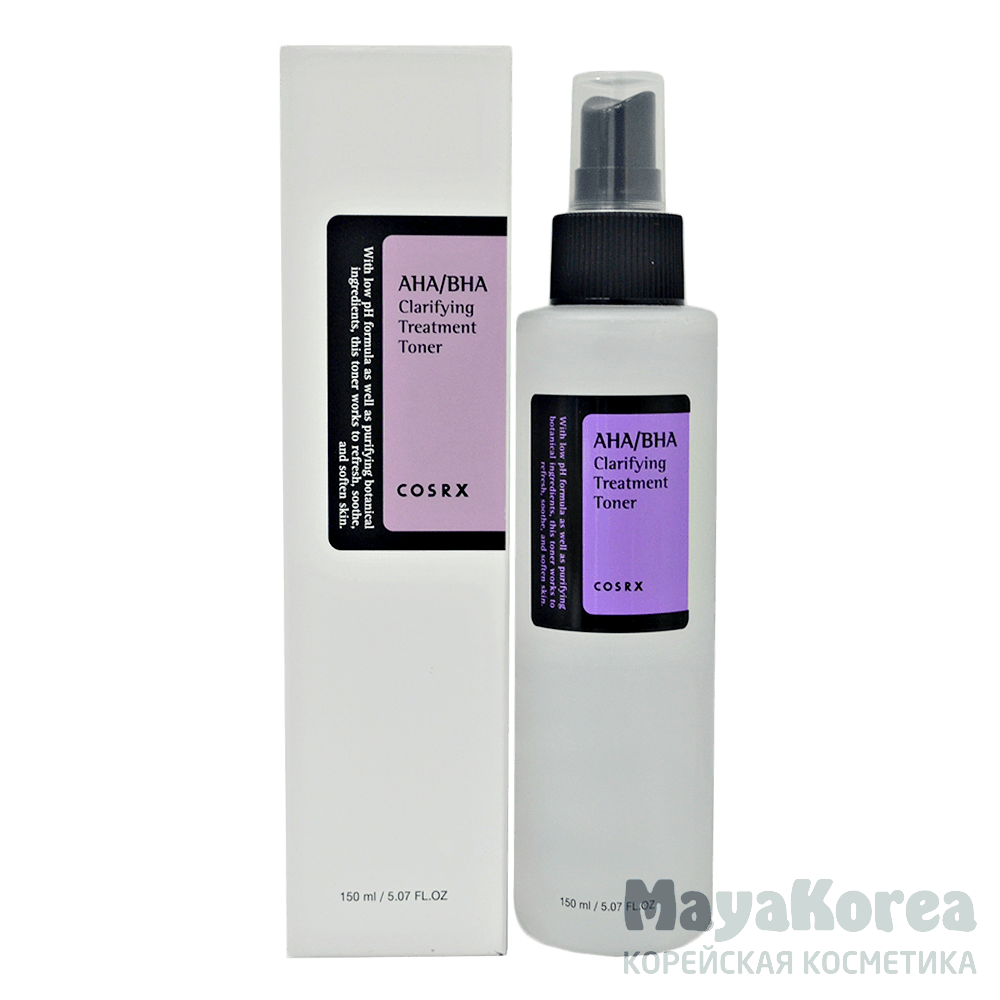 Тонер мягкий очищающий, Cosrx AHA/BHA Clarifing Treatment Toner 150ml