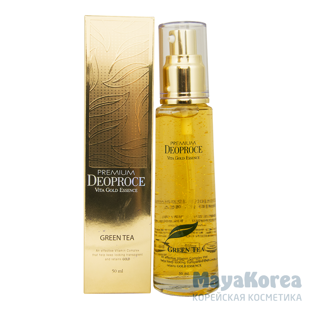 Essence green. Premium эссенция Premium Deoproce Vita Gold Essence 50ml. Deoproce Vita Gold Essence. Deoproce Premium Vita Gold Essence Green Tea 50ml. Deoproce Premium Deoproce Vita Gold Essence эссенция с экстрактом зеленого чая.