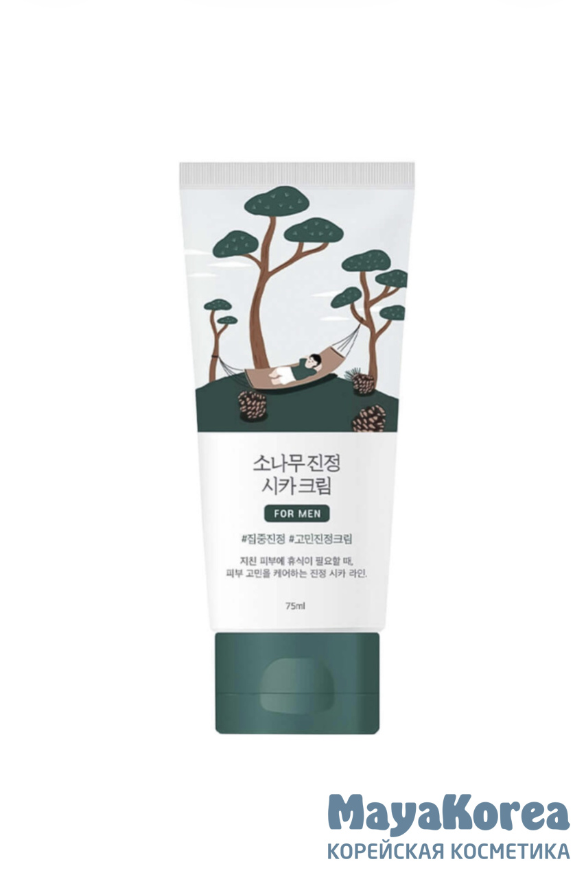 ROUND LAB Мужской увлажняющий крем с экстрактом сосны For Men Pine Calming Cica Cream 75 мл