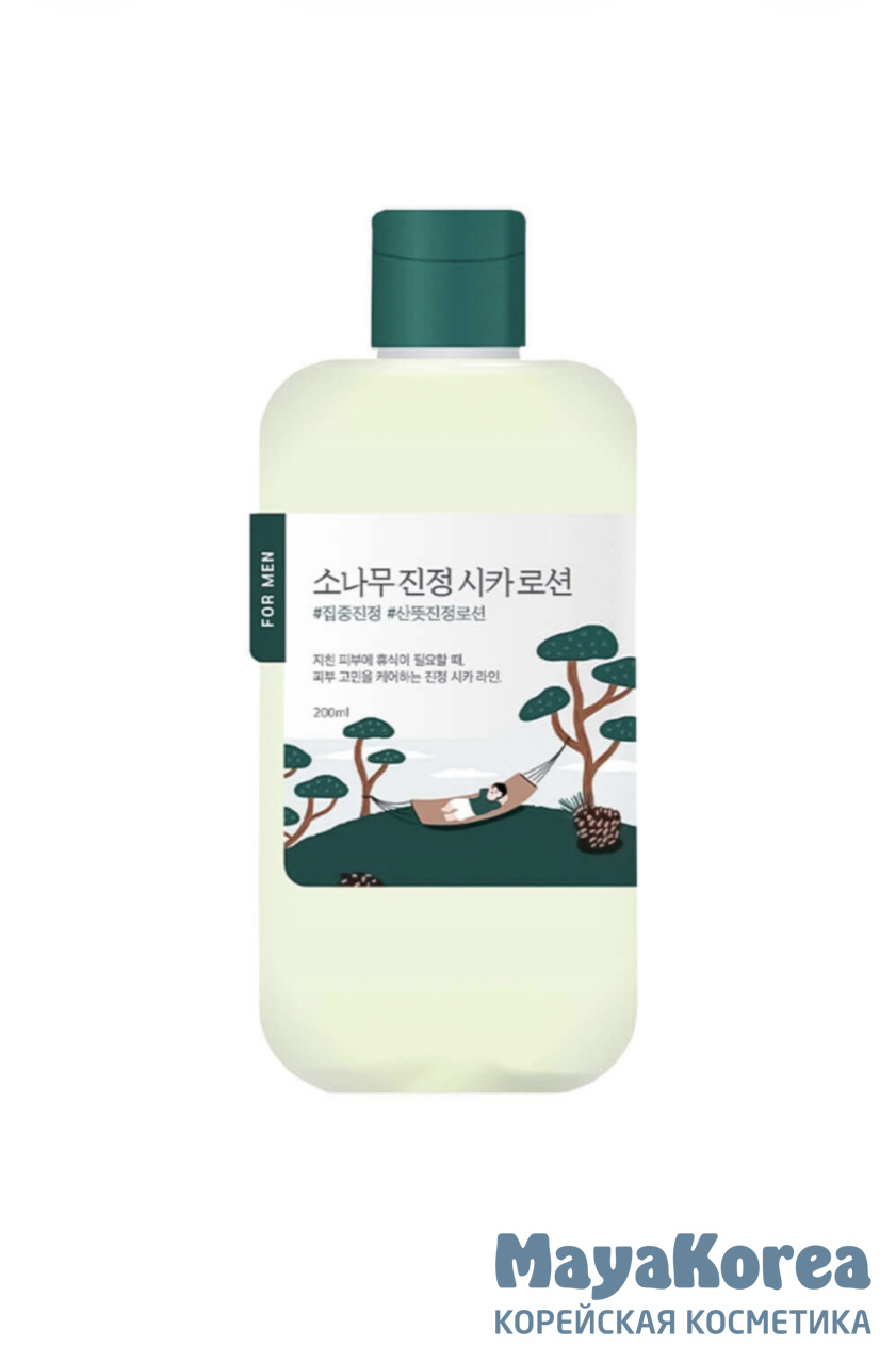 ROUND LAB Мужской увлажняющий лосьон с экстрактом сосны For Men Pine Calming Cica Lotion 200 мл