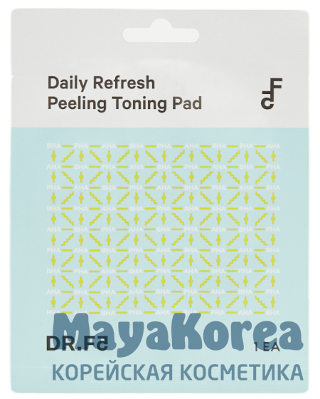 DR.F5 Тонизирующие пэды для глубокого очищения (3г) / Dr.F5 Daily Refresh Peeling Toning Pad 1pc