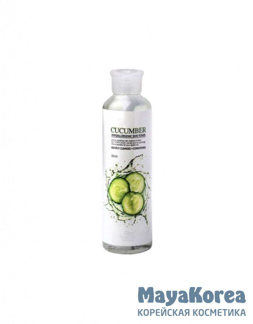 [ECO BRANCH] Тонер для лица ЭКСТРАКТ ОГУРЦА Cucumber Toner, 250 мл