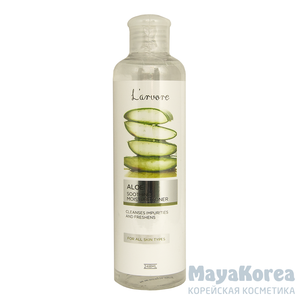 Тонер увлажняющий с экстрактом алоэ L’ARVORE "ALOE SOOTHING MOISTURE TONER", 248 мл.