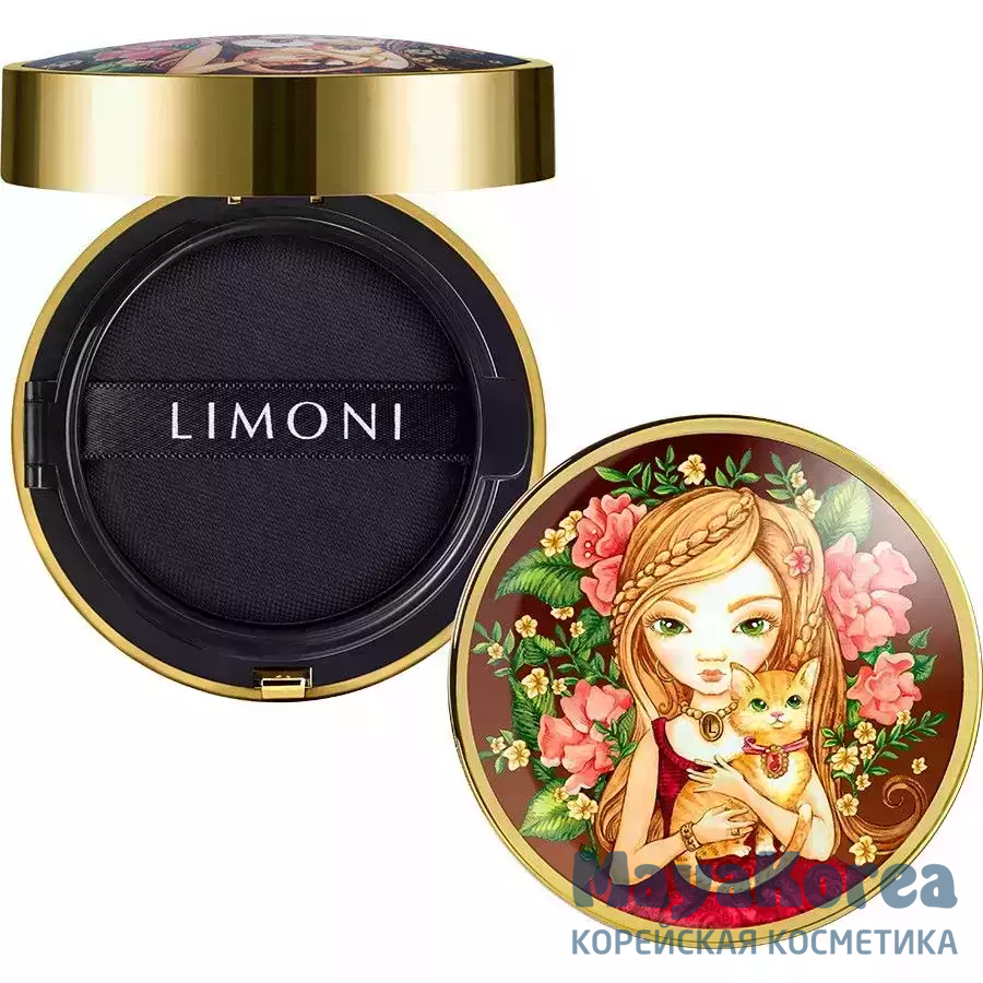 LIMONI Тональный флюид кушон All Stay Cover Cushion SPF 35 / PA++ Jungle Princess 01 Light