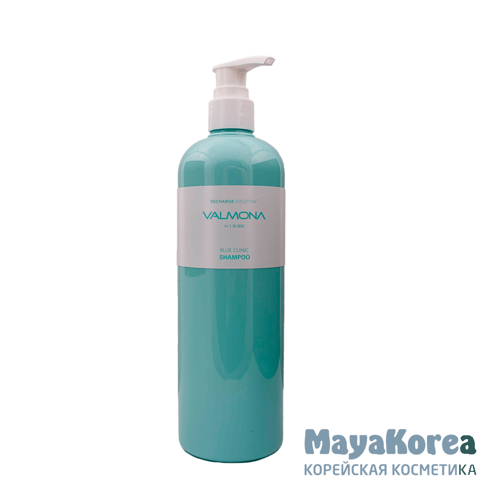 [VALMONA] Шампунь для волос УВЛАЖНЕНИЕ Recharge Solution Blue Clinic Shampoo, 480 мл