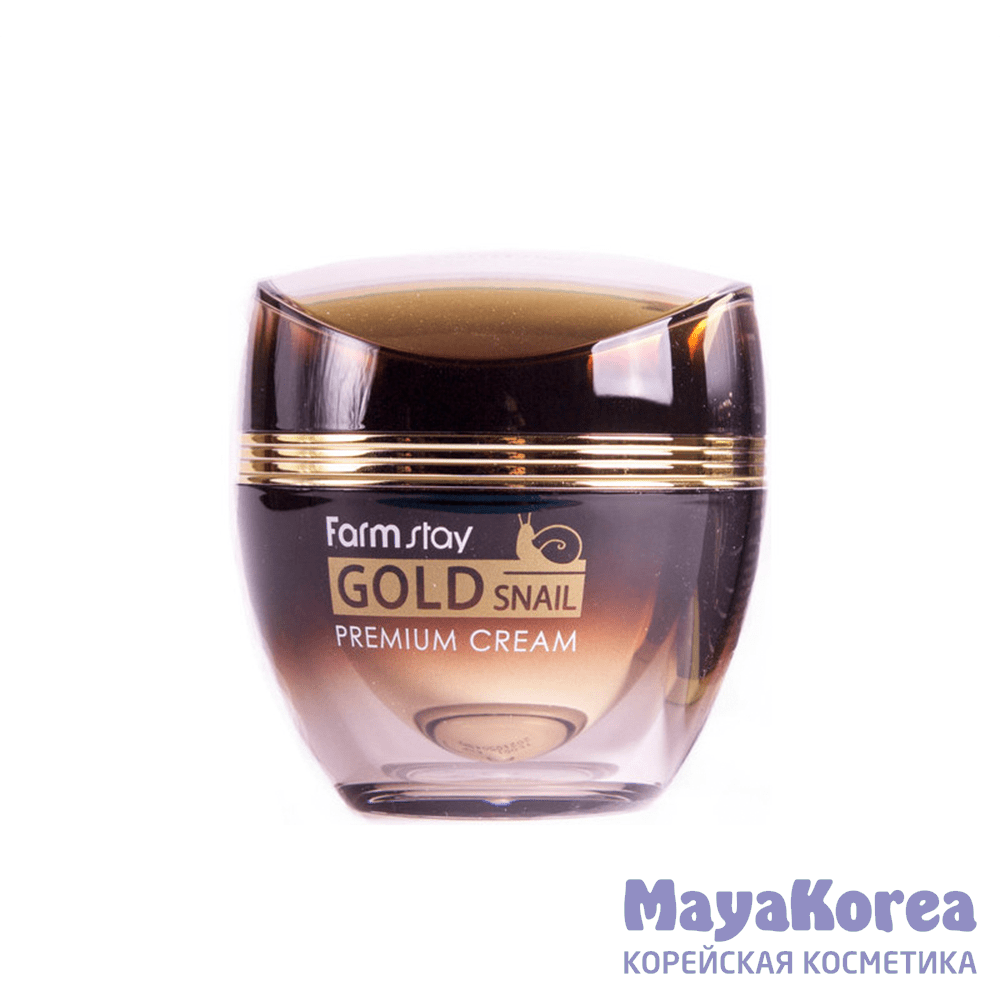 Премиальный крем с золотом и муцином улитки FARMSTAY Gold Snail Premium ...