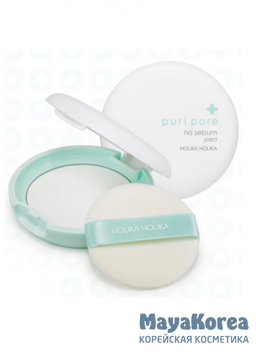 Holika Holika Puri Pore No Sebum Pact Компактная пудра для лица, матирующая Puri Pore No Sebum Pact