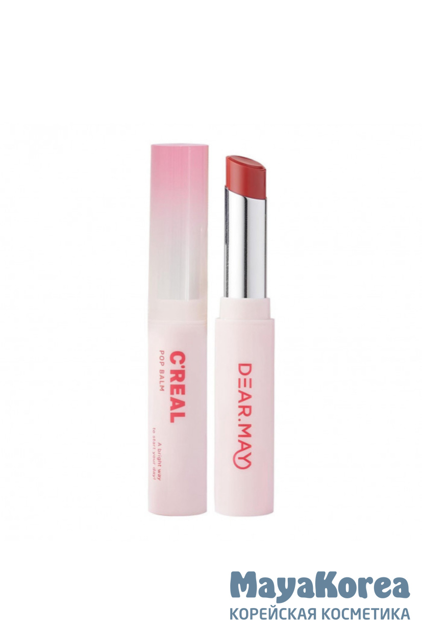DEARMAY Бальзам для губ C'real Pop Balm #02 Honey Chips (3,5 гр) (Медовый розовый)