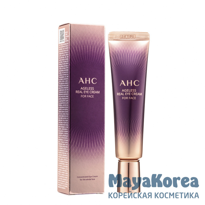 AHC Крем для кожи вокруг глаз и лица антивозрастной - Ageless real eye cream for face, 30мл