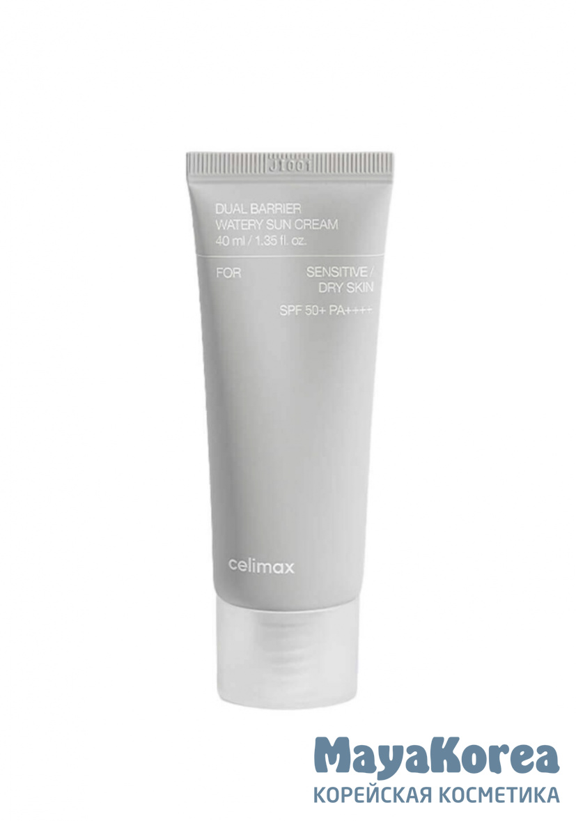 Celimax Крем солнцезащитный для сухой кожи - Dual barrier watery sun cream SPF50+PA++++, 40мл