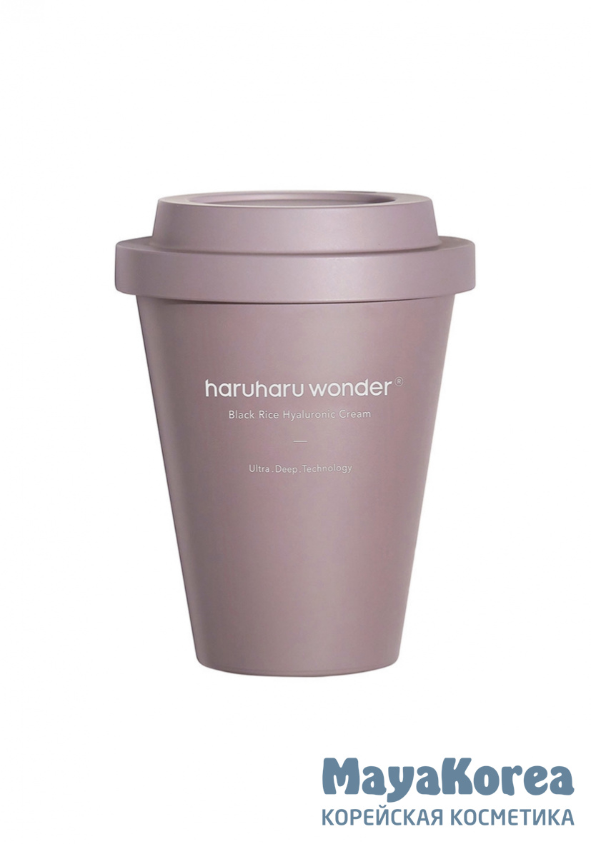 Крем увлажняющий с гиалуроновой кислотой и экстрактом чёрного риса HARUHARU Wonder Black Rice Hyaluronic Cream (90 мл)