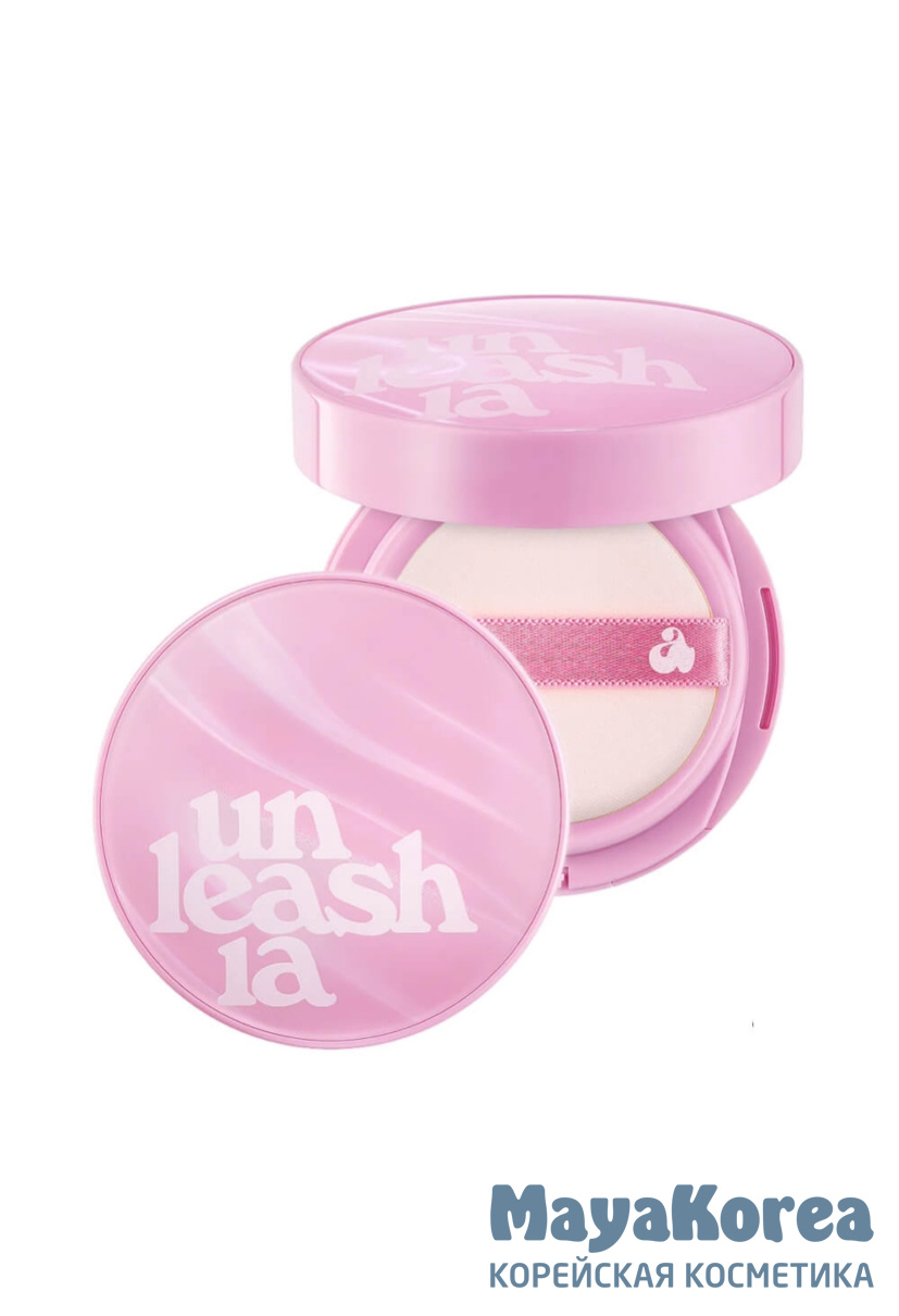 UNLEASHIA Увлажняющий кушон с сияющим финишем Don't Touch Glass Pink Cushion SPF50+ PA++++ 21N (15 г)