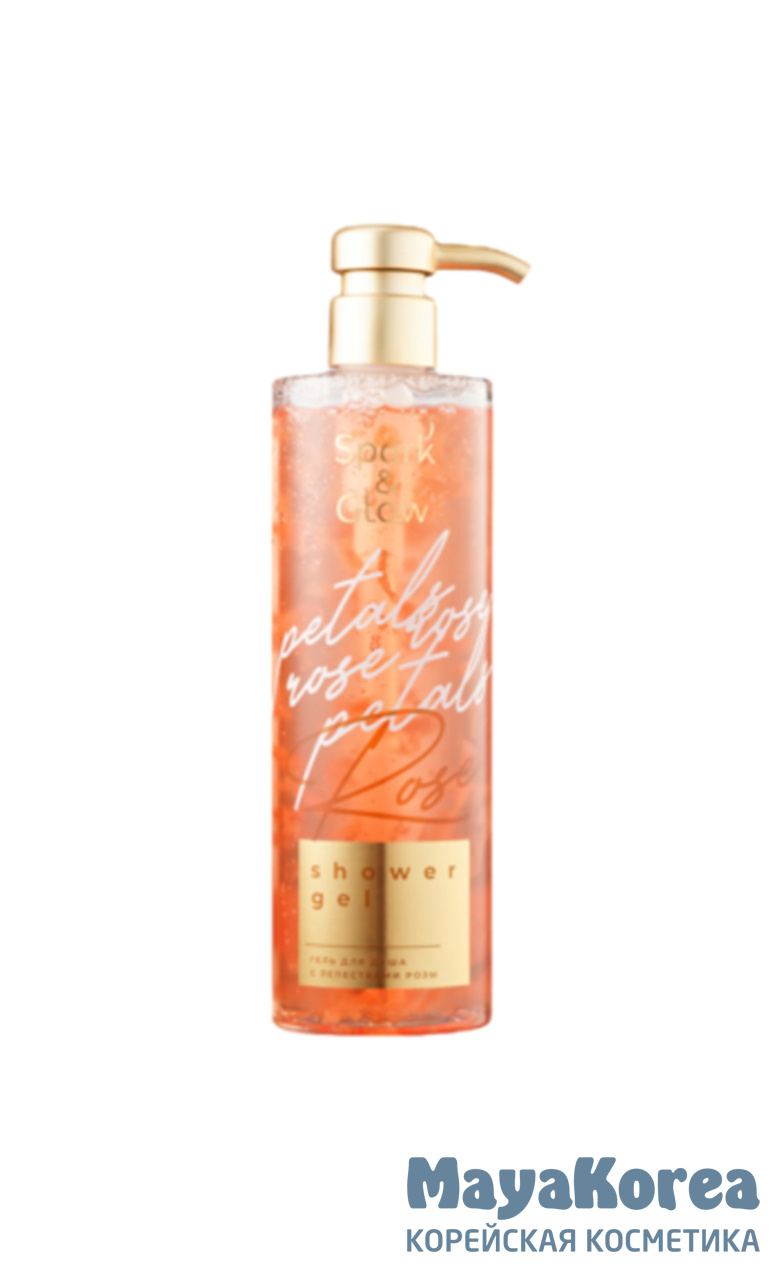 Spark'&Glow Гель для душа с лепестками розы - Rose petal shower gel, 500мл