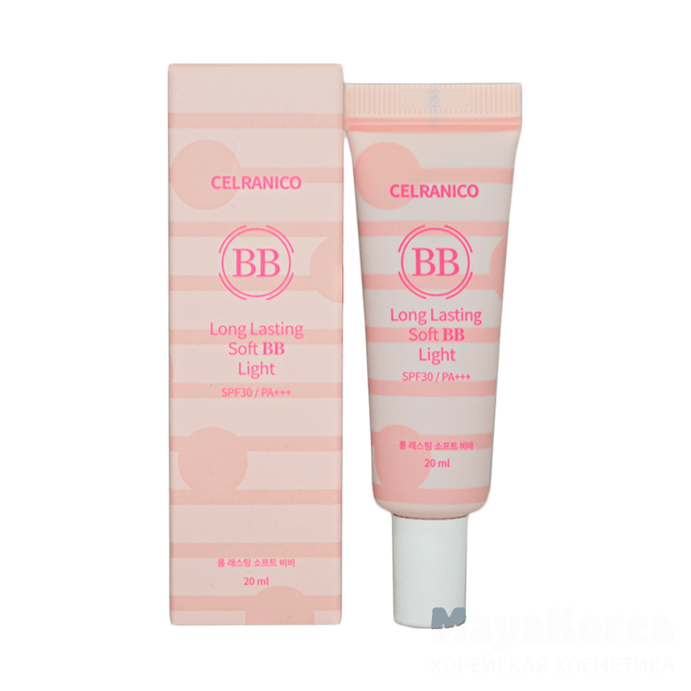 CELRANICO Long Lasting Soft Bb Light SPF30/PA+++, 20ml Стойкий ВВ крем с эффектом сияния, натуральный оттенок, SPF30/PA+++, 20ml, CELRANICO