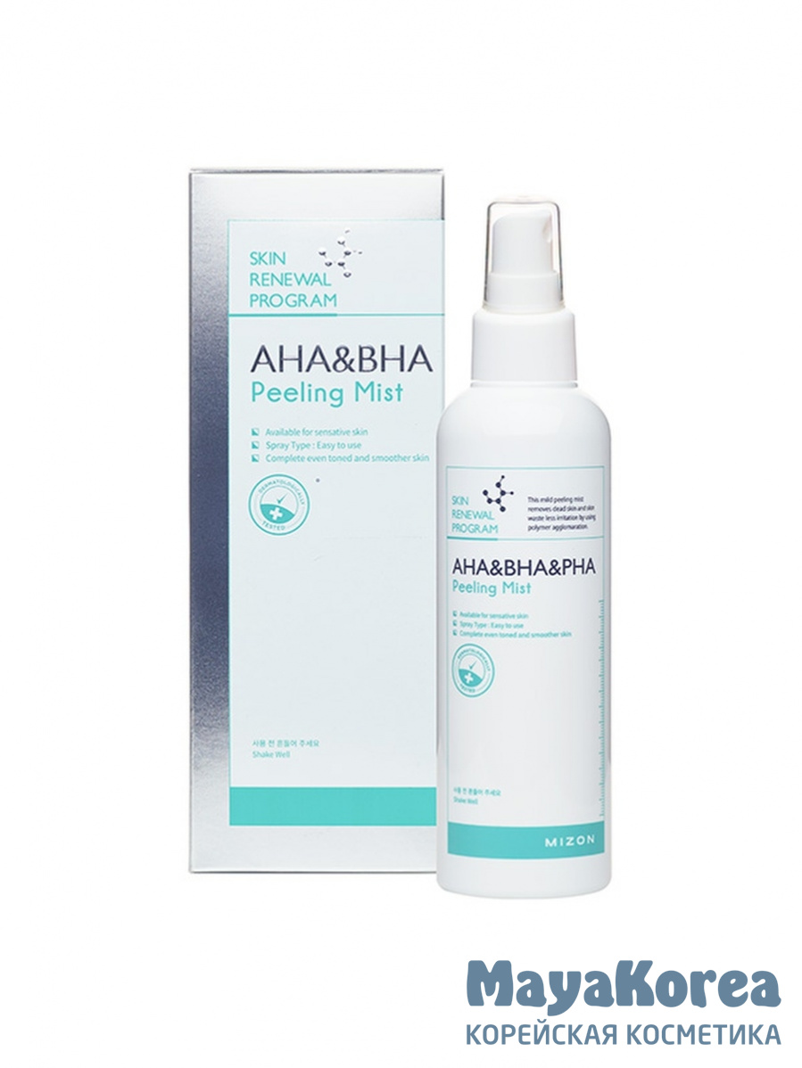 Пилинг-мист для лица с кислотами MIZON AHA&BHA&PHA Peeling Mist купить ...