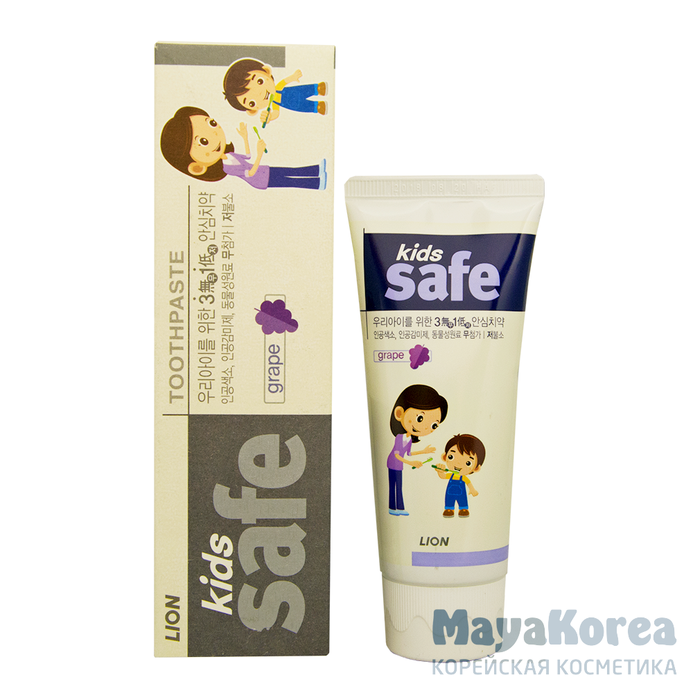 LN Паста зубная детская со вкусом винограда "Kids safe", 90 г.