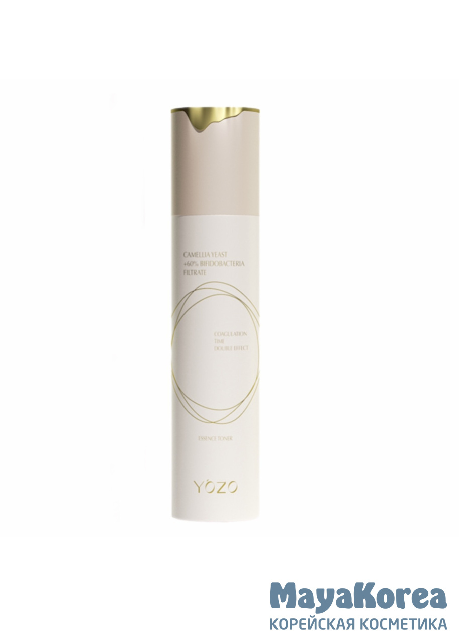 [YOZO] ОМОЛОЖЕНИЕ/БИОМ Тонер для лица Camellia Yeast + 60% Bifidobacteria Filtrate Coagulation Time Double Effect Essence Toner, 120 мл