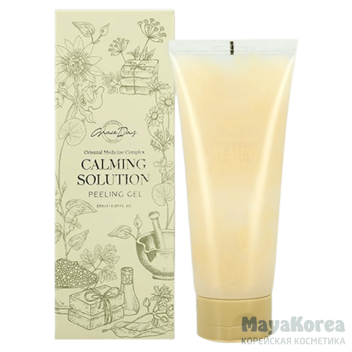 Grace Day Calming Solution Peeling Gel, 180ml Успокаивающий отшелушивающий гель с центеллой азиатской, 180мл, Grace Day