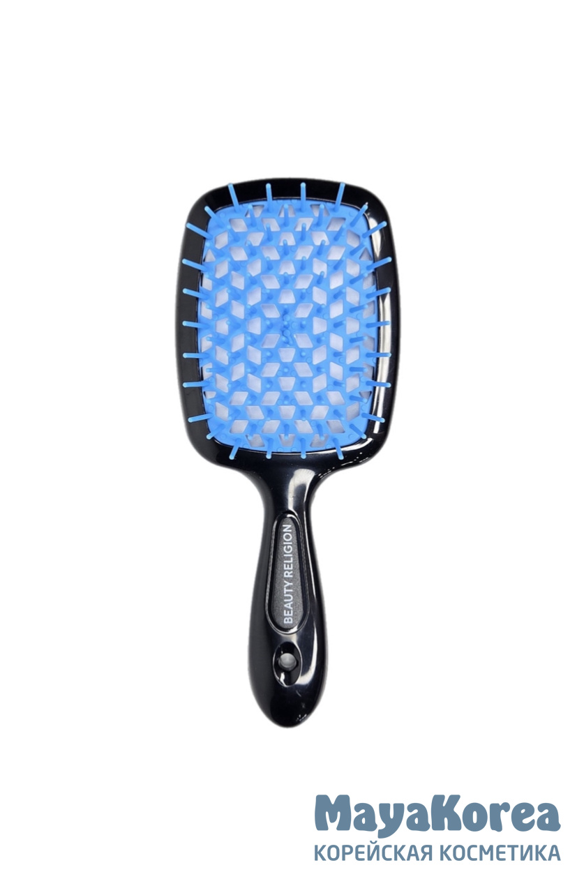 [BEAUTY RELIGION] Расческа для волос Superbrush the Original Italian Design, цвет чёрный/лазурный