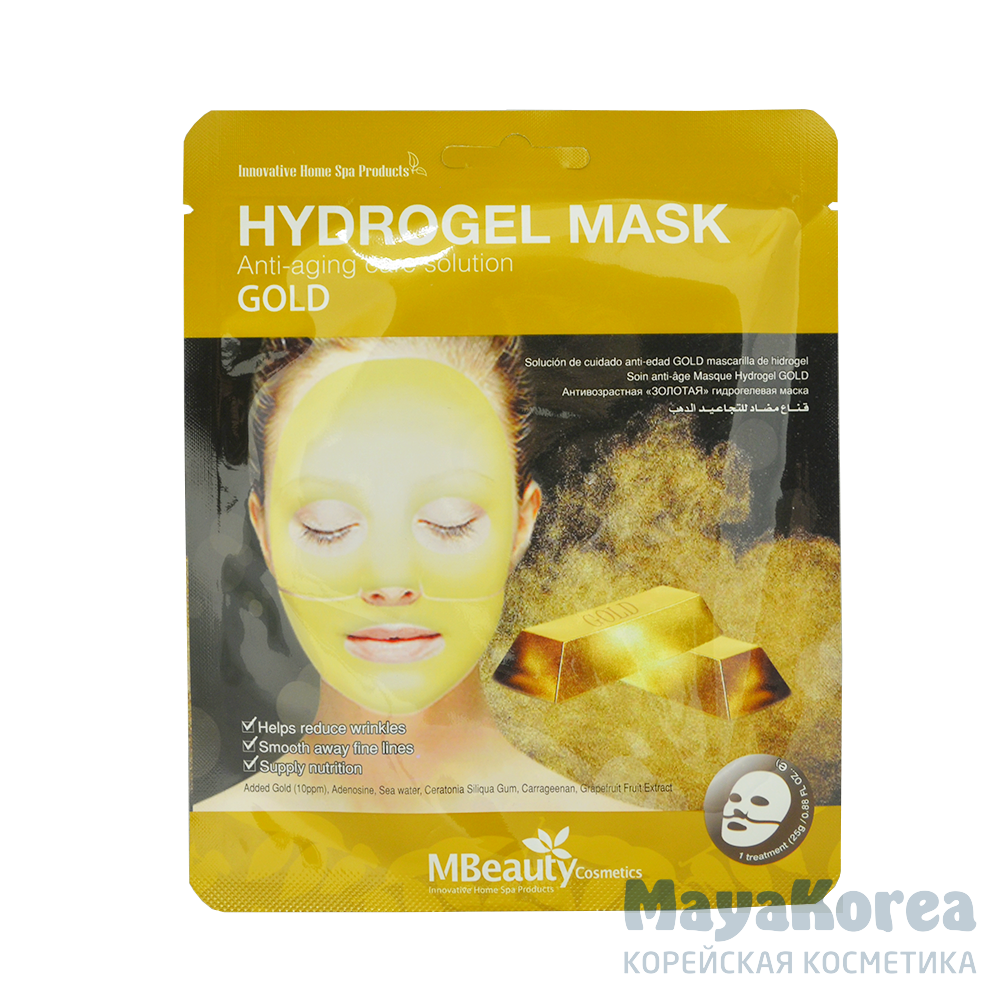 MBeauty Gold Hydrogel Mask, 25g Антивозрастная гидрогелевая маска с золотом, 25г, MBeauty