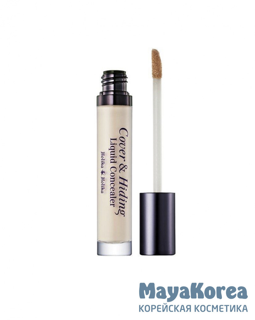Holika Holika Cover & Hiding Liquid Concealer 02 Кремовый консилер Cover & Hiding Liquid Concealer 02, натуральный беж
