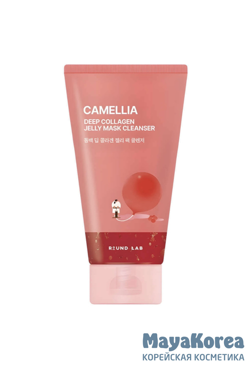 Гель-маска очищающая с камелией Round Lab Deep Collagen Jelly Mask Cleanser 150мл