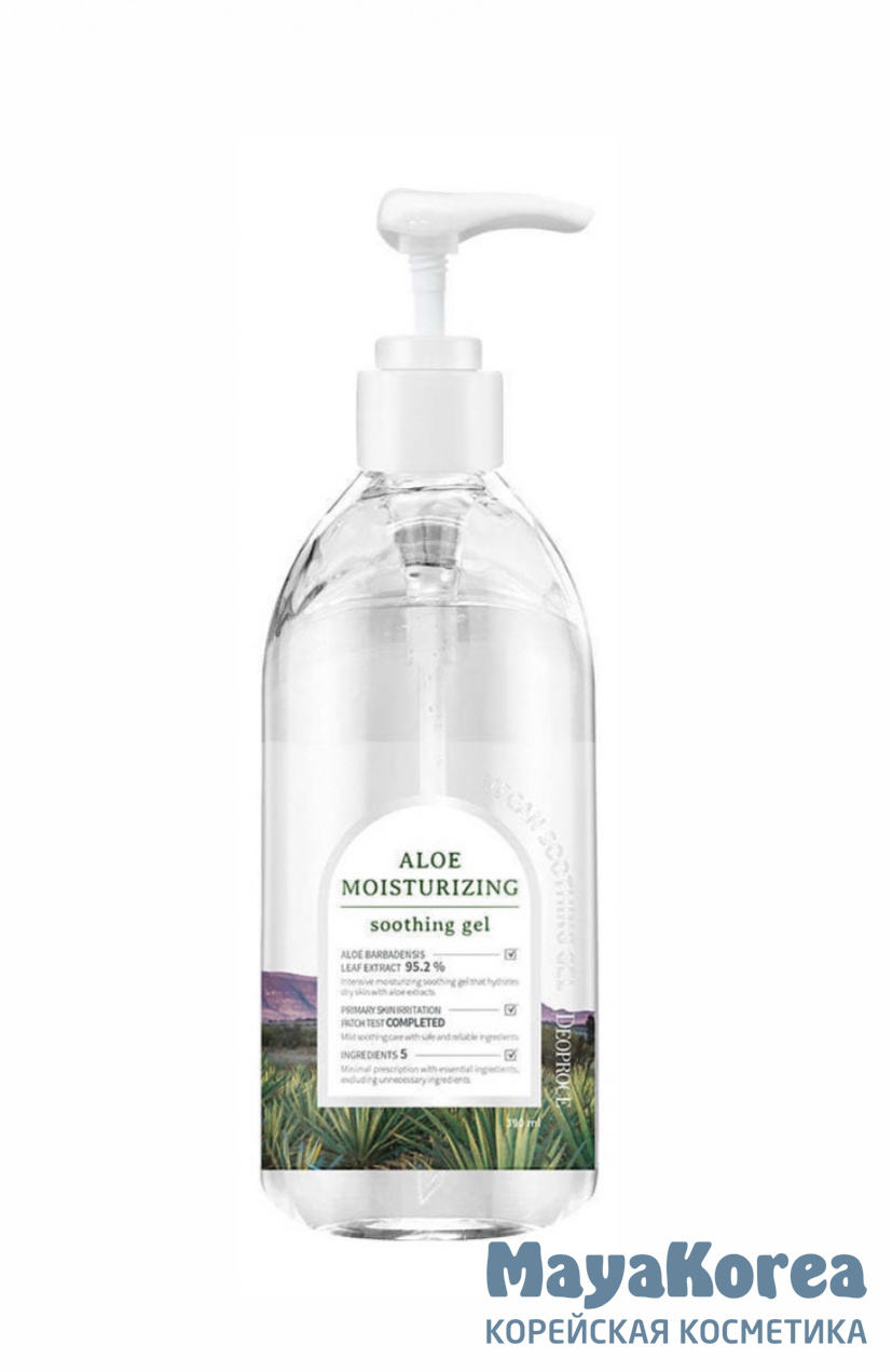 DEOPROCE ALOE MOISTURIZING SOOTHING GEL Многофункциональный увлажняющий гель Алое 390мл