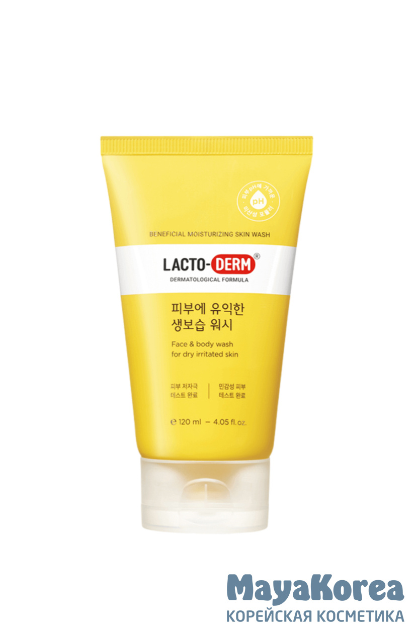 CKD Гель очищающий для лица и тела - Lactoderm beneficial moisturizing skin wash, 120мл
