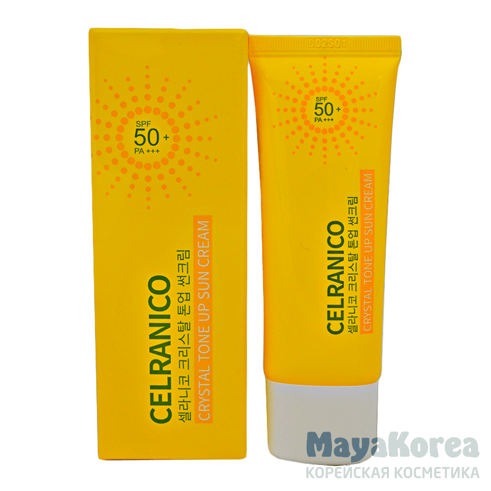 CELRANICO Crystal Tone Up Sun Cream SPF50/Pa+++, 40ml Солнцезащитный крем для лица, выравнивающий тон кожи, SPF50/Pa+++, 40мл, CELRANICO