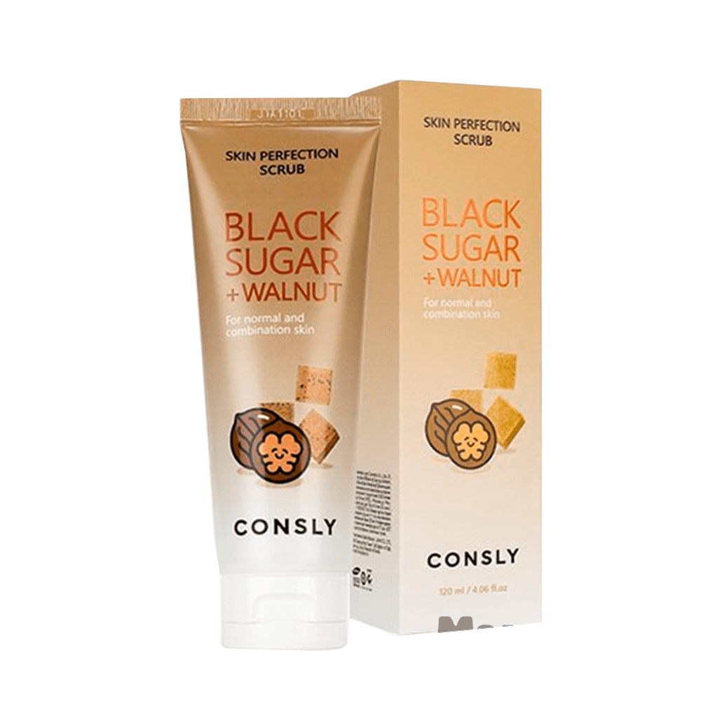 Consly Black Sugar & Walnut Skin Perfection Scrub, 120ml Скраб для лица с черным сахаром и экстрактом грецкого ореха, 120мл, Consly