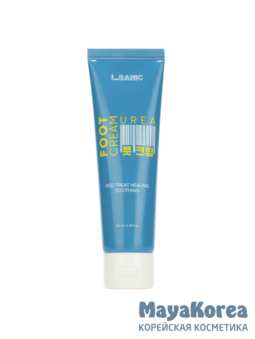 L.Sanic Med Treat Healing Soothing Foot Cream with Urea, 100ml Смягчающий крем для ног с мочевиной, 100мл, L.Sanic