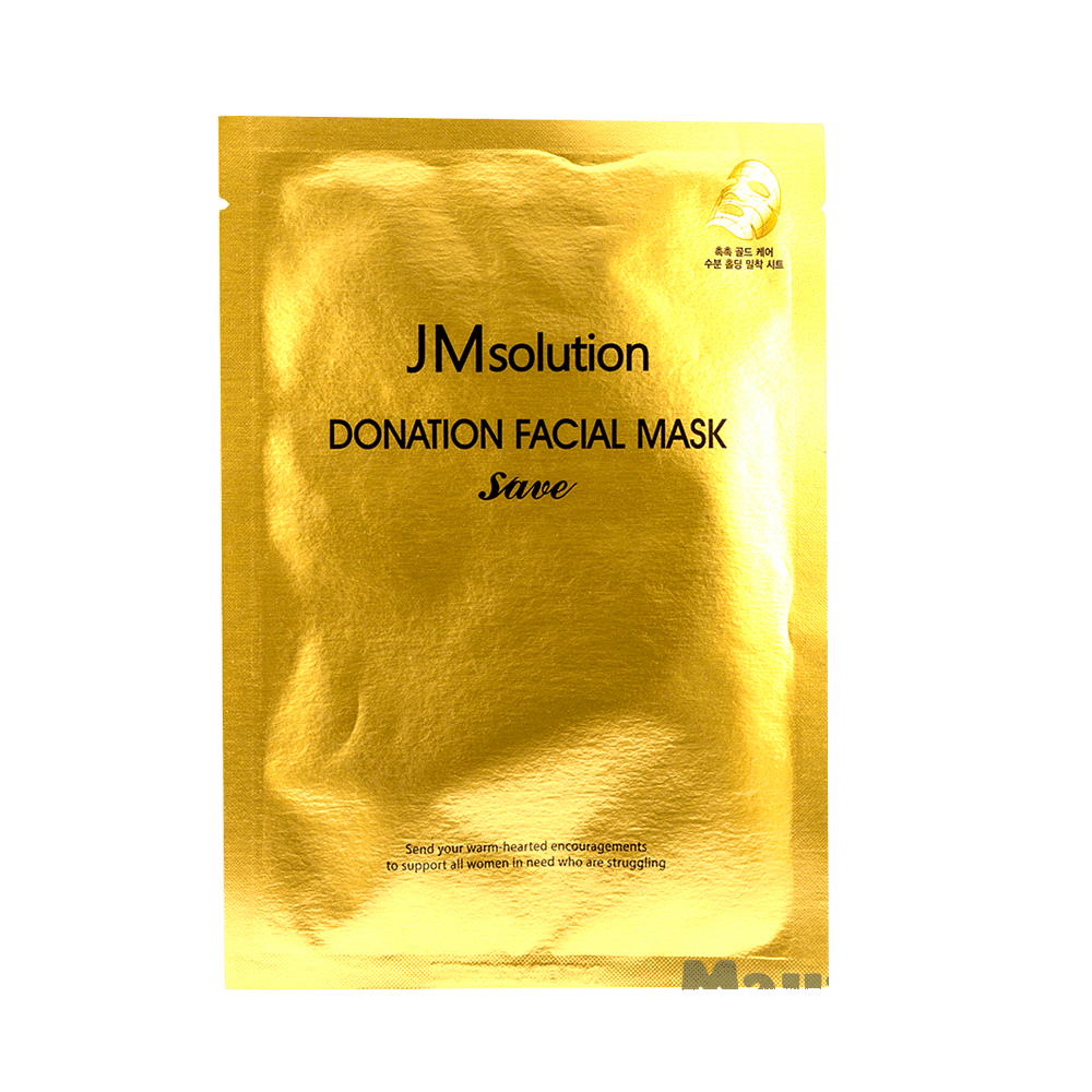 Тканевая маска для лица с золотом. JMSOLUTION маска с коллоидным золотом - donation facial Mask save, 37мл. JM solution donation facial Mask save, 10шт. Маска для лица Корея JMSOLUTION тканевая donation facial Mask. Маска для лица упаковка Золотая.