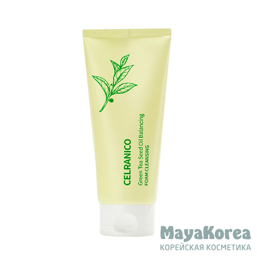 CELRANICO Green Tea Seed Oil Balancing Foam Cleansing, 150ml Балансирующая пенка с семенами зеленого чая, 150мл, CELRANICO