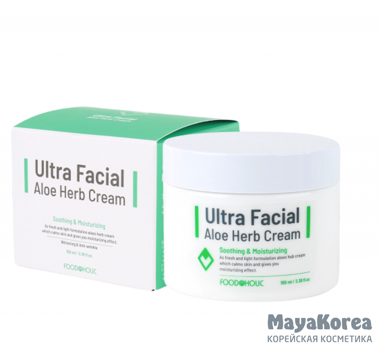 Крем для лица антивозрастной с алоэ FOODAHOLIC Ultra Facial Aloe Herb Cream (100ml)