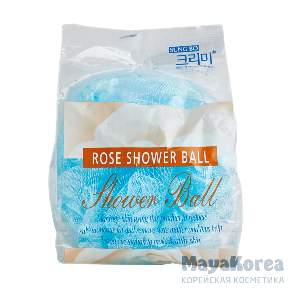 SB CLEAN&BEAUTY Мочалка Flower ball rose shower ball 1шт