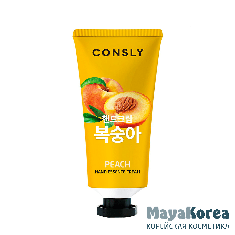 Consly Peach Hand Essence Cream, 100ml Крем-сыворотка для рук с экстрактом персика, 100мл, Consly
