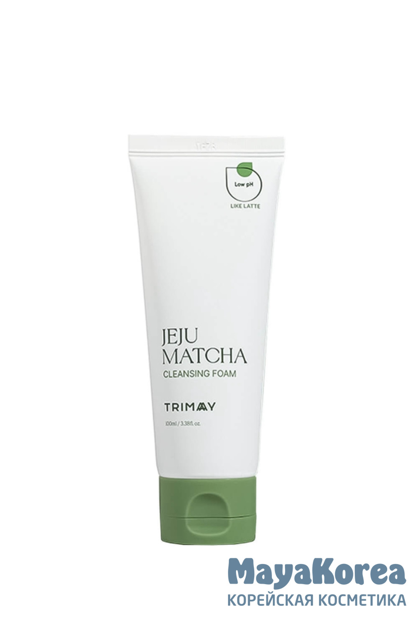 TRIMAY Слабокислотная пенка для умывания с чаем матча Jeju Matcha Low pH Cleansing Foam (100 мл)