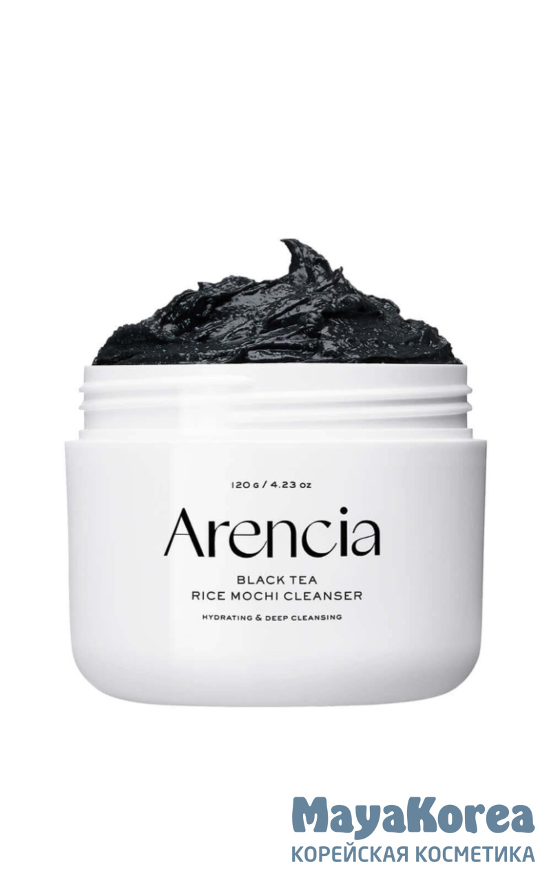 Пенка для глубокого очищения кожи Arencia Black Tea Rice Mochi Cleanser 120g