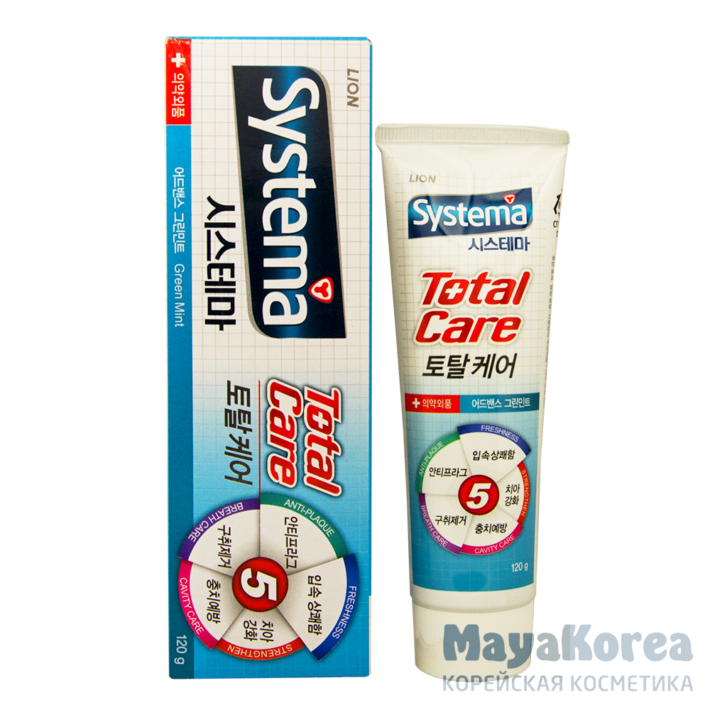 LN Systema Паста зубная комплексный уход "Systema total care" со вкусом мяты, 120 г