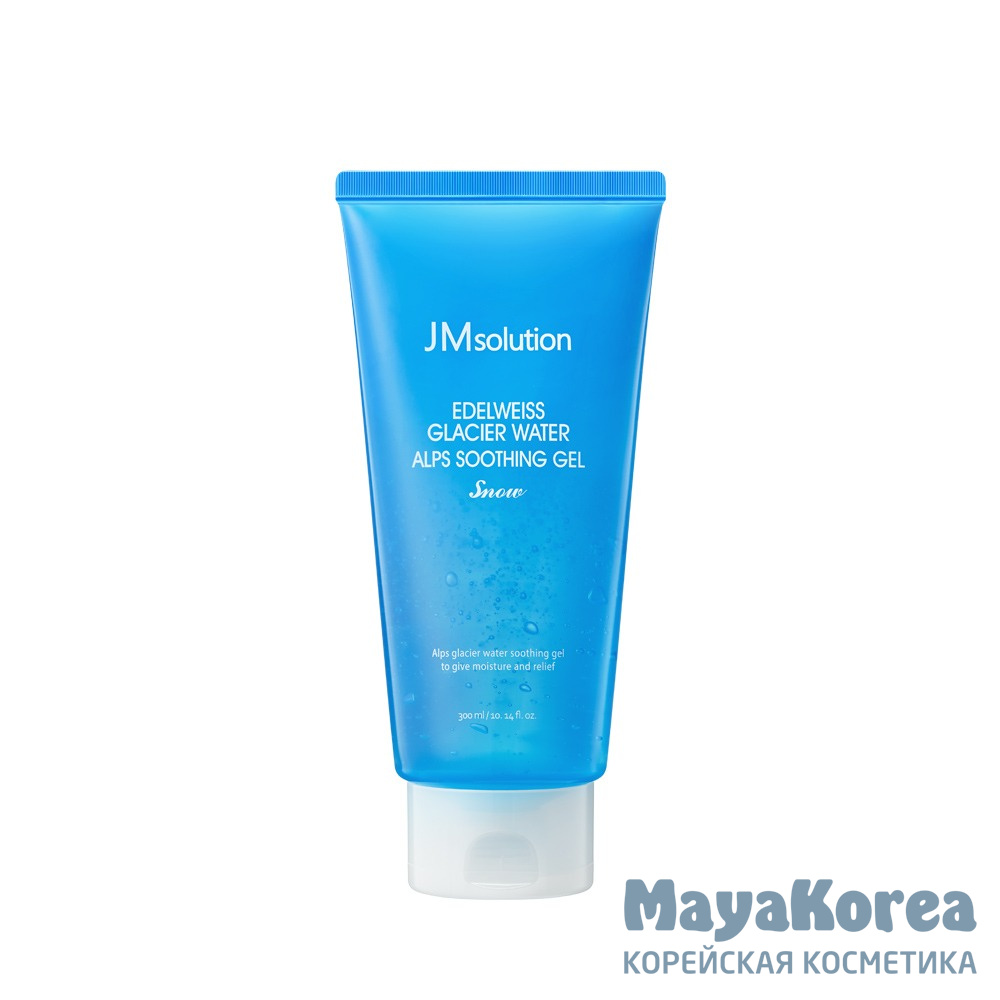 JMSOLUTION EDELWEISS GLACIER WATER ALPS SOOTHING GEL SNOW Увлажняющий гель для лица 300мл