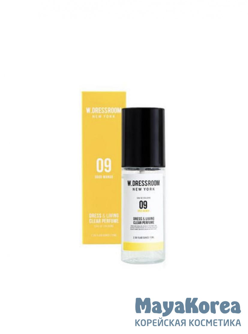Спрей парфюмированный № 09, W.Dressroom Dress & Living Clear Perfume Gogo Mango № 09 70ml
