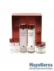 JIGOTT SNAIL ESSENCE MOISTURE SKIN CARE 3SET Увлажняющий набор для лица с муцином улитки 150мл+150мл+50мл