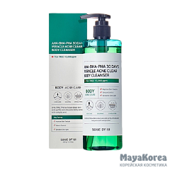 SOME BY MI AHA-BHA-PHA 30 DAYS MIRACLE ACNE CLEAR BODY CLEANSER Гель для душа с кислотами400гр.