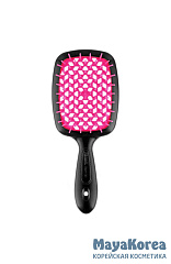 [BEAUTY RELIGION] Расческа для волос Superbrush the Original Italian Design, цвет чёрный/розовый