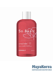 Consly So Basic Retinol Lifting Toner, 250ml Лифтинг-тонер с ретинолом, комплексом пептидов и экстрактом пиона, 250мл, Consly